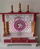 Wooden Temple With Light ( 24*12*30 )